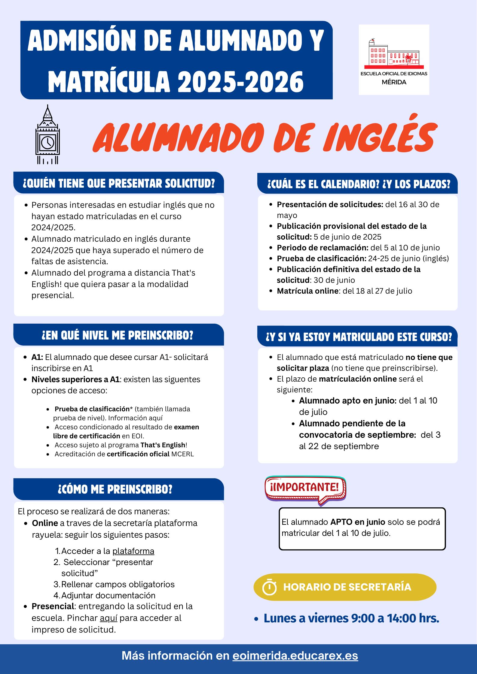 Admisión y matrícula 2025